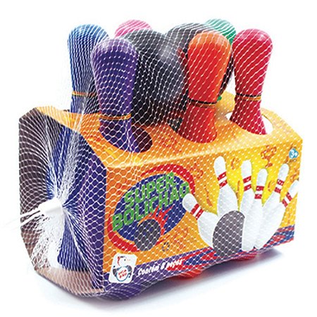 Brinquedo Jogo de Boliche Infantil 6 Pinos e 2 Bolas