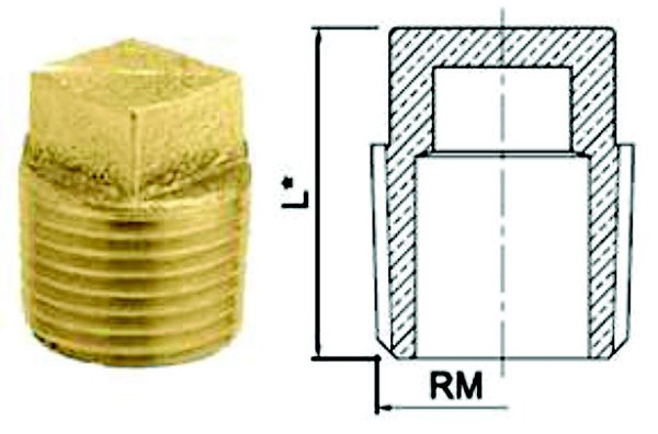Tampão Latão Bronze Ramo RM 3/4" RM 3/4"