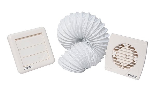 Kit Exaustor Axial "- B4  15wx4"x80 m³/h - 100mm - 220v