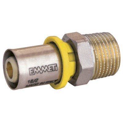 Conector Macho Para Gas 26Mm X 1 Prensar Multi Gás, Emmeti