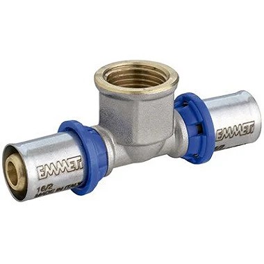 Tee Femea Prensar 26Mm X 3/4 Água, Emmeti