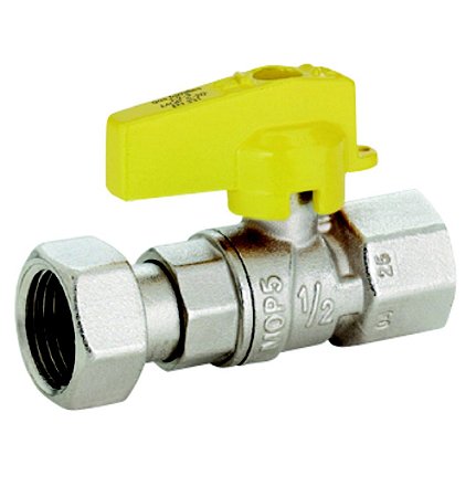 Registro / Valvula Norma Gas Reta Ptg.Femea 1/2X1/2, Emmeti