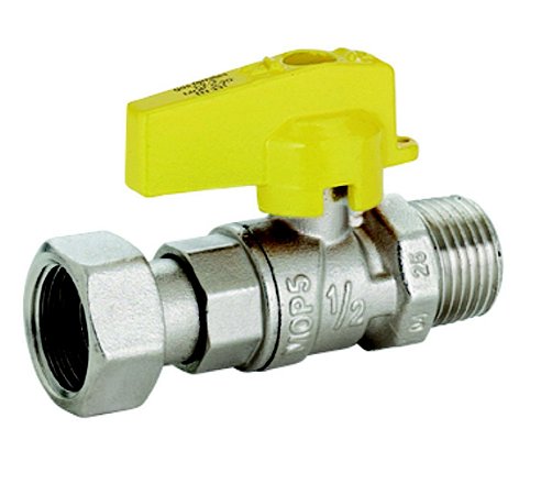 Registro / Valvula Norma Gas Reta Ptg(M) 1/2X1/2, Emmeti