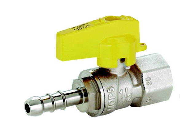 Registro / Valvula Reta Norma Gas 1/2 Femea X3/8 Bm, Emmeti