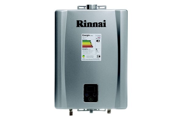 Aquecedor de Agua a Gás Eletrônico 17L E171 Rinnai GN Prata