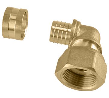 Cotovelo Femea Rosca Movel 25X3/4" Pex, Emmeti