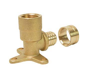Cotovelo Base Fixa Curto 3 Abas 16X1/2 Pex, Emmeti