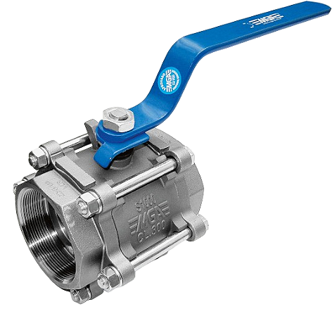 Valvula Esfera Tripartida 1.1/2 BSP Cl300 S1000 Wcb Pr Tp/Hc