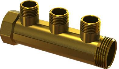 Distribuidor Roscar 3 Vias 1/2 Corpo 1" Pex, Emmeti