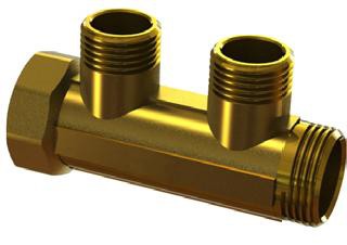 Distribuidor Roscar 2 Vias 1/2 Corpo 3/4 Pex, Emmeti
