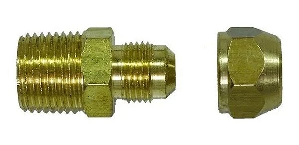 Niple Sae 1/2 Npt X 3/8 Sae Com Porca 3/8, Emmeti