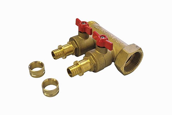 Distribuidor Aberto Registro Vermelha 1.1/4" 2 Saida 20mm