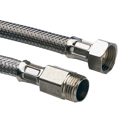 Flexível para Água Quente INOX Macho 1/2xFêmea 3/4 40cm