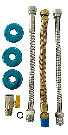 Kit Ligação 30cmx1/2 com Registro Reto