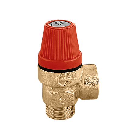 Valvula de segurança 1/2" F X 3/4" 4 Bar Caleffi Vermelho