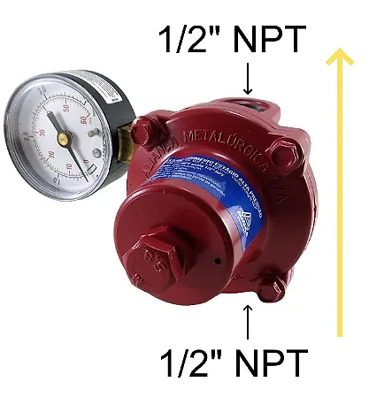 Regulador De Gas Aliança Primeiro Estagio 76512/02 VMMS 60Kg 1/2Npt