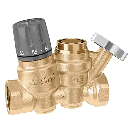 Regulador Termostatico Duplo 3/4" F Caleffi Cinza