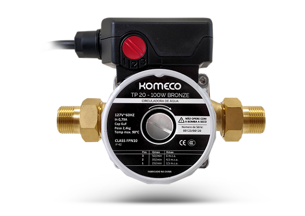 Pressurizador De Água Quente Tp20 Bronze Komeco 127v