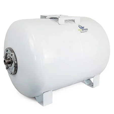 Vaso De Expansão 100L Veh Horiz. Aco Carbono E Inox Ecopress