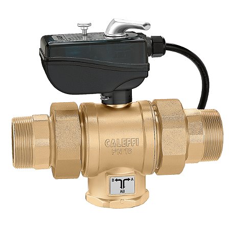 Valvula Esfera Motorizada Tipo T 2" 24V Caleffi Latão