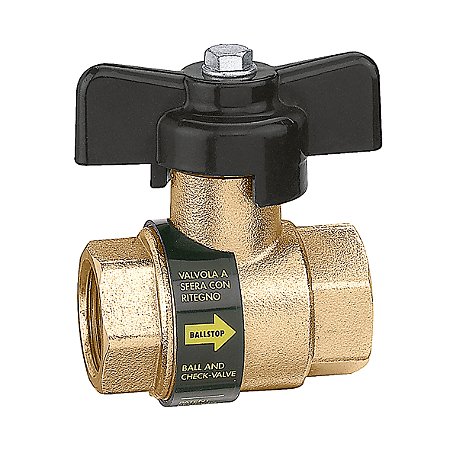Valvula esfera Corte Com Retencao Ballstop 1/2 Caleffi Latão
