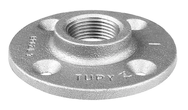 Flange Sextavado 1 NPT Media Pressao Tupy Preto