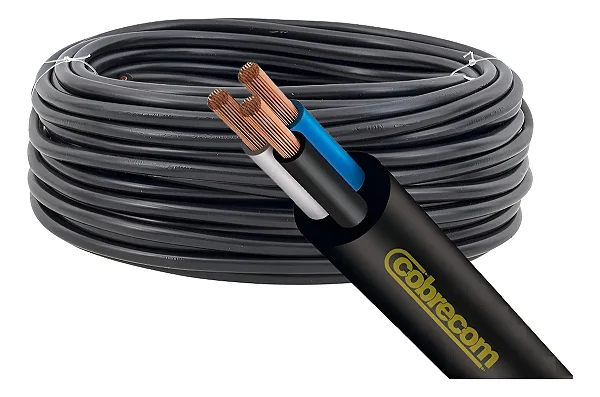 Cabo Pp 3X 1,00 Preto Flexível 500V Corfio Corfio