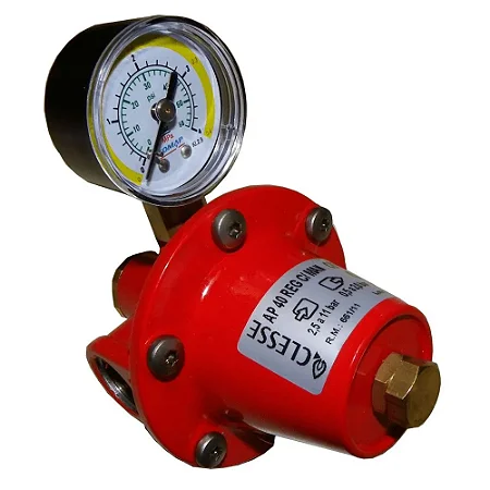 Regulador 60 Kg/H 1 Estagio C/ Manometro Ap40 Classe