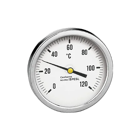 Termometro D.80 0-1200 Radial Caleffi Prata