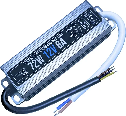 Fasgold Fonte 6A Est-12V/6A Blindada - Gold