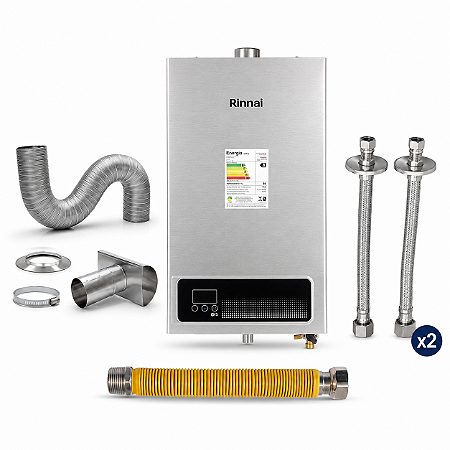 Aquecedor Rinnai E15 Gn – Kit Instalação Completa