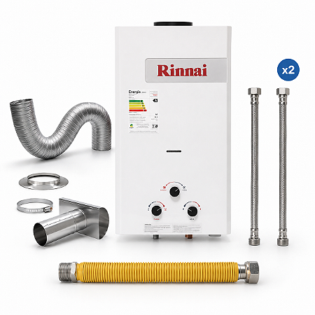 Aquecedor Rinnai M15S Gn – Kit Instalação Completa
