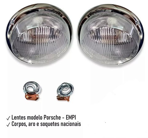 FAROL OLHO DE BOI MODELO PORSCHE-EMPI