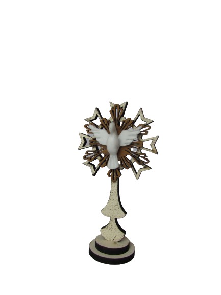 Pedestal Divino Espírito Santo - BEGE