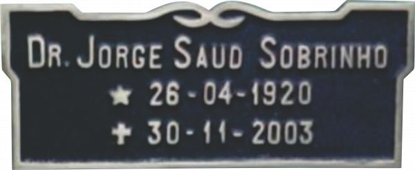 Placa em Bronze 10x25 - ref. 104