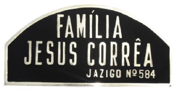 Placa em Bronze 14x29 - Meia Lua