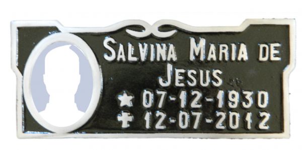 Placa em Alumínio 10x25 com Foto em Porcelana - ref. 113