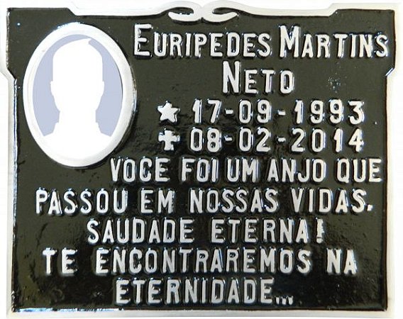Placa em Alumínio 20x25 com Foto em Porcelana - ref. 104