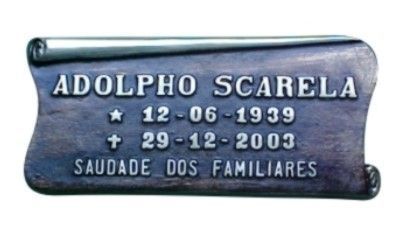 Placa em Bronze 15x33 - ref. 142