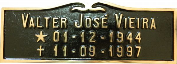 Placa em Bronze 8x25 - ref. 102