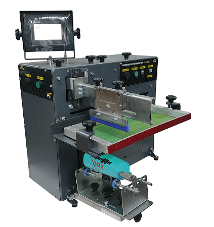 Impressora Serigráfica Elétrica HT-400, Impressão cilíndrica em copos, canecas, taças, long drink