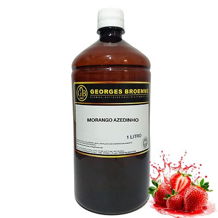 Essência Alimentícia De Morango Azedinho 1l Gb Aroma E Sabor