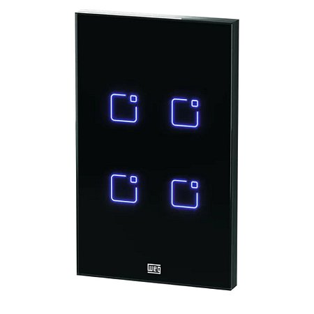 Interruptor Smart Home Touch 4 Botões Wifi  WEG