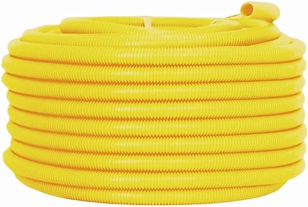 Eletroduto Corrugado DN 32 1" PVC Amarelo 25m Tigre/Cimflex