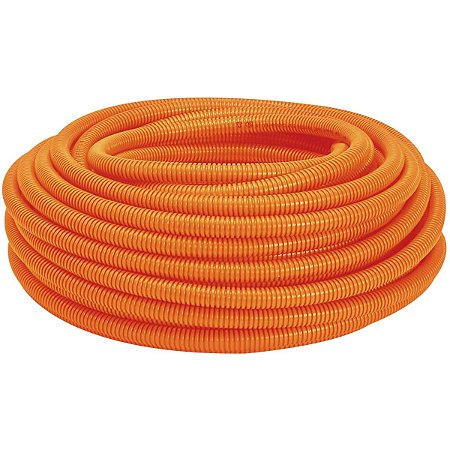 Eletroduto Corrugado DN 32 1" PVC Laranja 25m Tigre/Cimflex