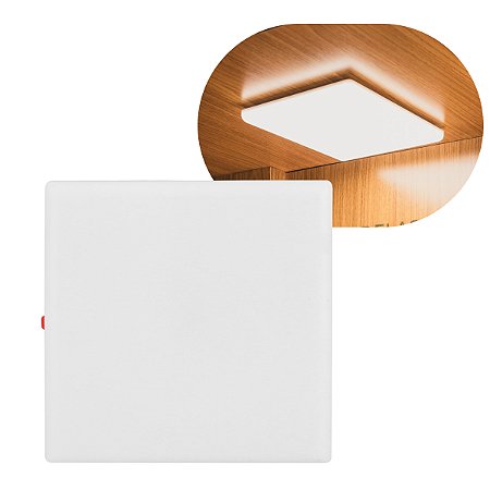 Painel LED Infinity Quadrado 24W Bivolt Slim Gaya