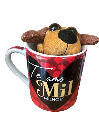 Caneca e Pelúcia como complemento