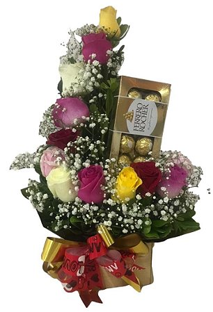 Arranjo de rosas  - Festival de carinhos