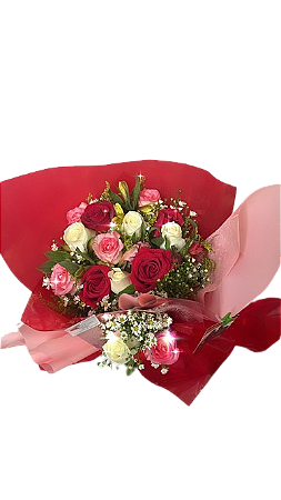 Buque  - 12 rosas mistas