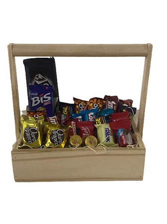 Cesta de Chocolate - Doçuras de Amor